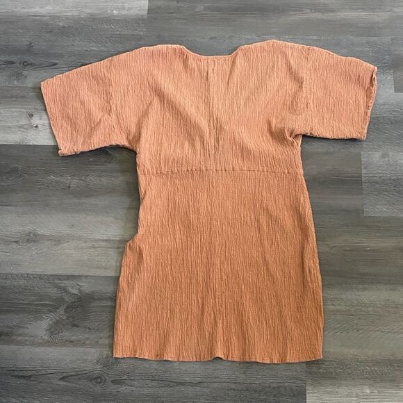 ASOS Dress Seersucker Clay Dolman Sleeve Plus Size US 16 - Picture 7 of 11